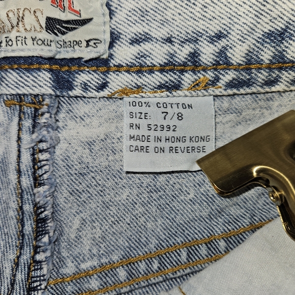 Jordache Acid Wash Denim Skirt Vintage 7/8